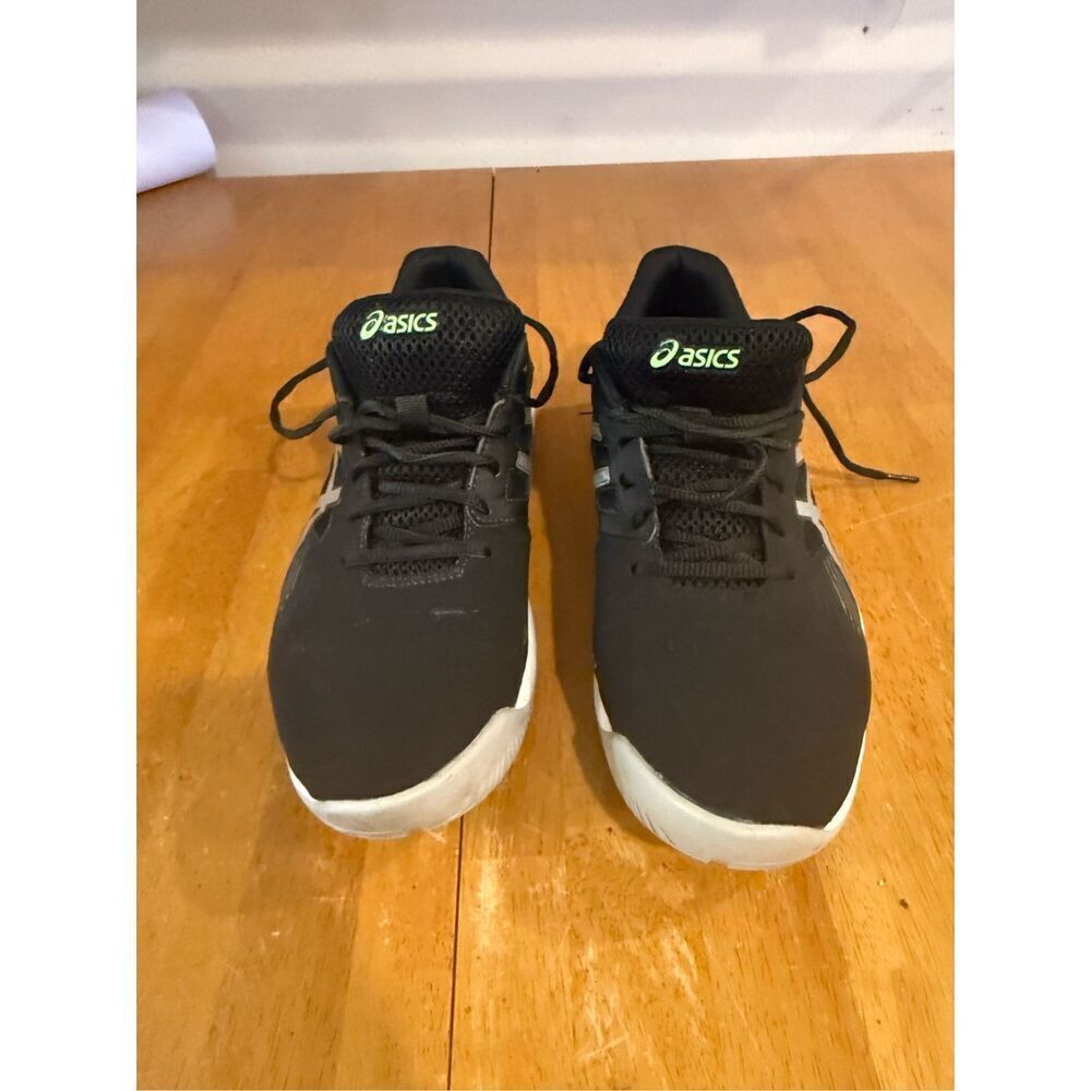 Asics Gel Game 8 Black Green Athletic Trainer Sneakers Shoes Mens SZ 10.5